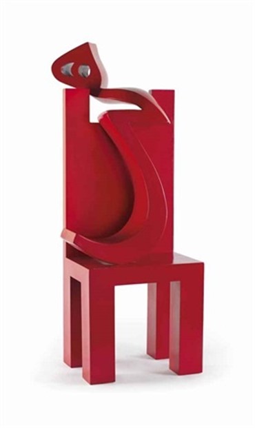 Sculpture, Parviz Tanavoli, Heech on Chair, 2007, 4271